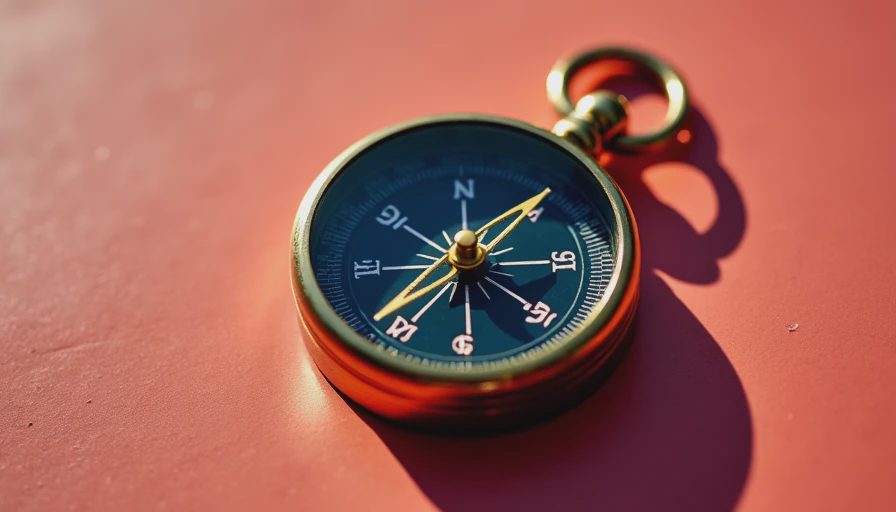 Visual context for hiking with compass