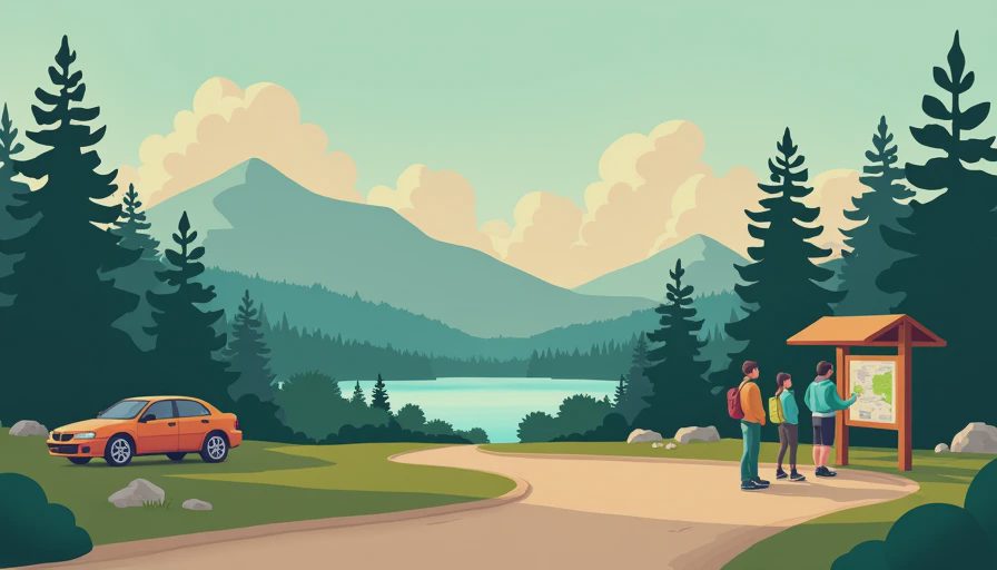 Visual context for fern lake trailhead